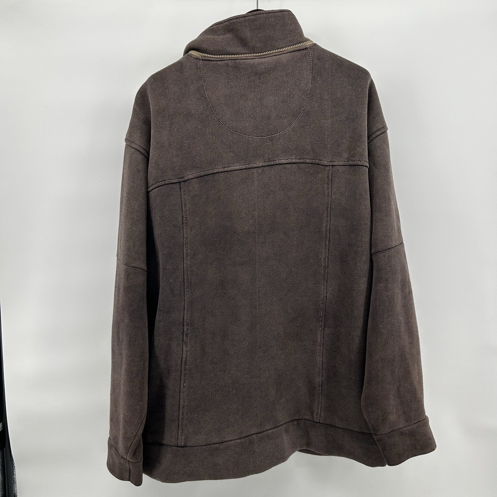 Royal‎ Blue Mens 2XL Brown Thermal Lined Full Zip Sweatshirt  Heavyweight Work - Picture 6 of 8